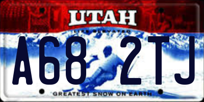 UT license plate A682TJ