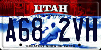 UT license plate A682VH