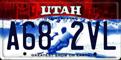 UT license plate A682VL