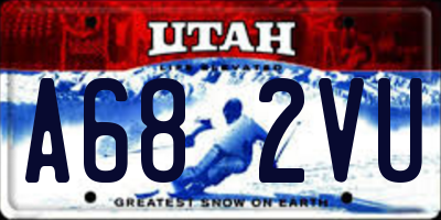 UT license plate A682VU