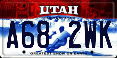 UT license plate A682WK