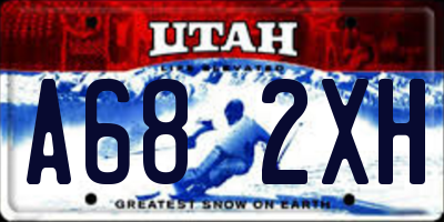 UT license plate A682XH