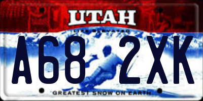 UT license plate A682XK