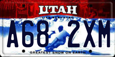 UT license plate A682XM