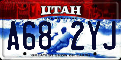 UT license plate A682YJ