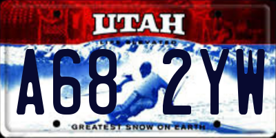UT license plate A682YW