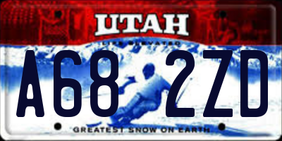 UT license plate A682ZD