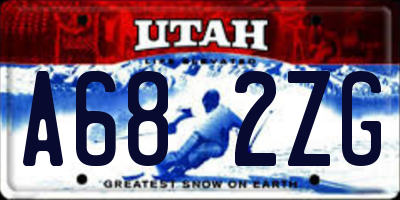 UT license plate A682ZG