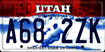 UT license plate A682ZK