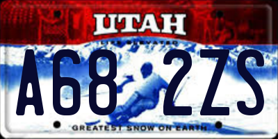 UT license plate A682ZS