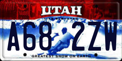 UT license plate A682ZW