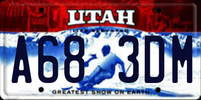 UT license plate A683DM