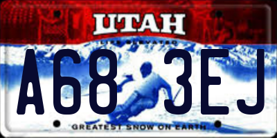 UT license plate A683EJ