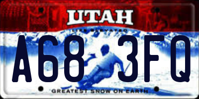 UT license plate A683FQ