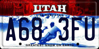 UT license plate A683FU