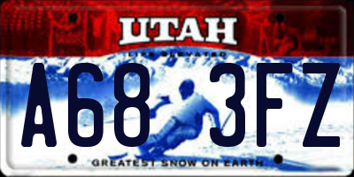 UT license plate A683FZ