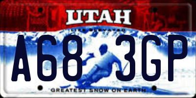 UT license plate A683GP
