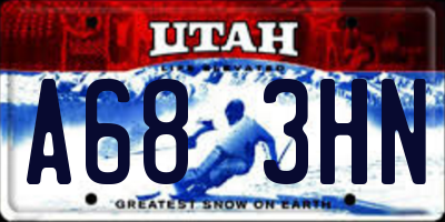UT license plate A683HN
