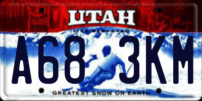 UT license plate A683KM