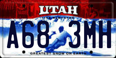 UT license plate A683MH