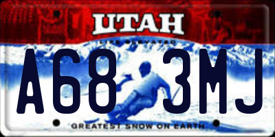 UT license plate A683MJ