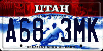 UT license plate A683MK