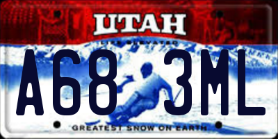 UT license plate A683ML