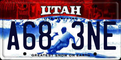 UT license plate A683NE