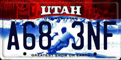 UT license plate A683NF