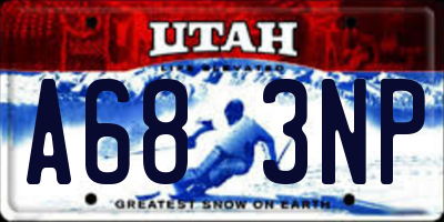 UT license plate A683NP