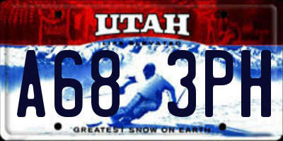 UT license plate A683PH