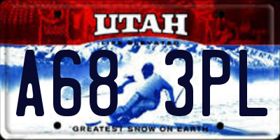UT license plate A683PL
