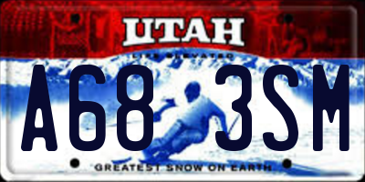 UT license plate A683SM