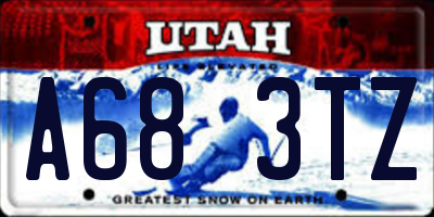 UT license plate A683TZ