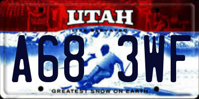 UT license plate A683WF