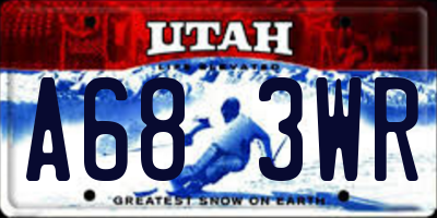 UT license plate A683WR