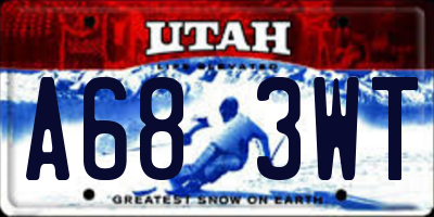 UT license plate A683WT