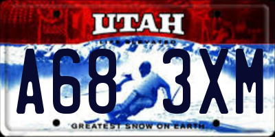 UT license plate A683XM