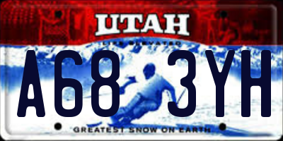 UT license plate A683YH