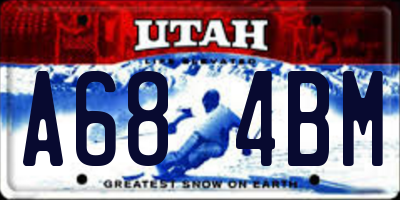 UT license plate A684BM
