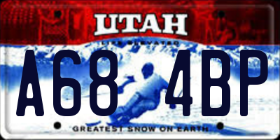 UT license plate A684BP