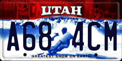 UT license plate A684CM