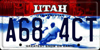 UT license plate A684CT