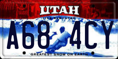UT license plate A684CY