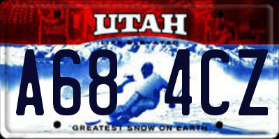 UT license plate A684CZ