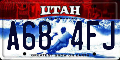 UT license plate A684FJ