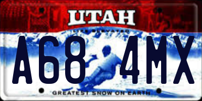 UT license plate A684MX