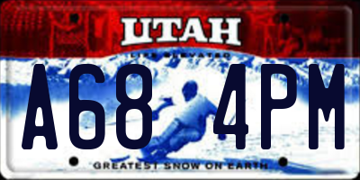 UT license plate A684PM