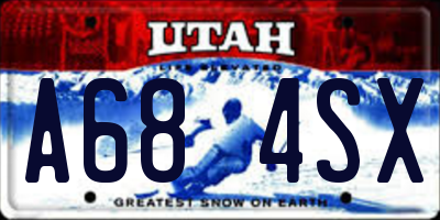 UT license plate A684SX