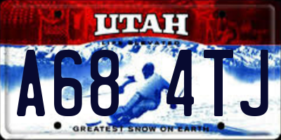 UT license plate A684TJ